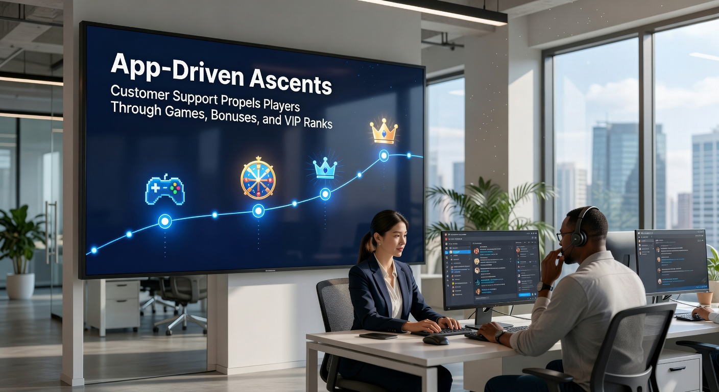 Screenshot of VIP rank progression chart in a casino app, with support chat icon highlighted next to tier milestones and bonus rewards