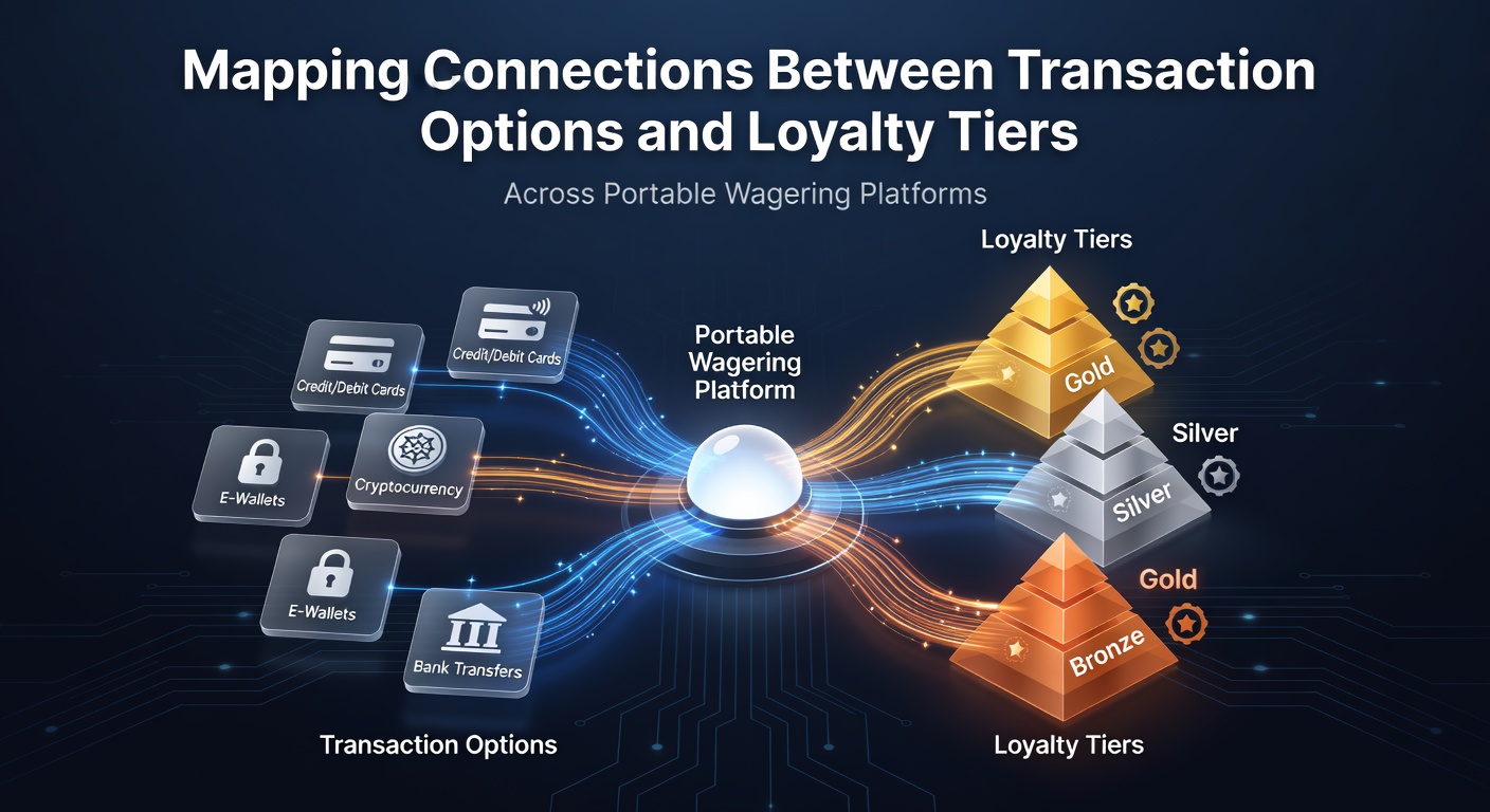 Mobile wagering platform interface displaying various transaction options alongside loyalty tier progress indicators