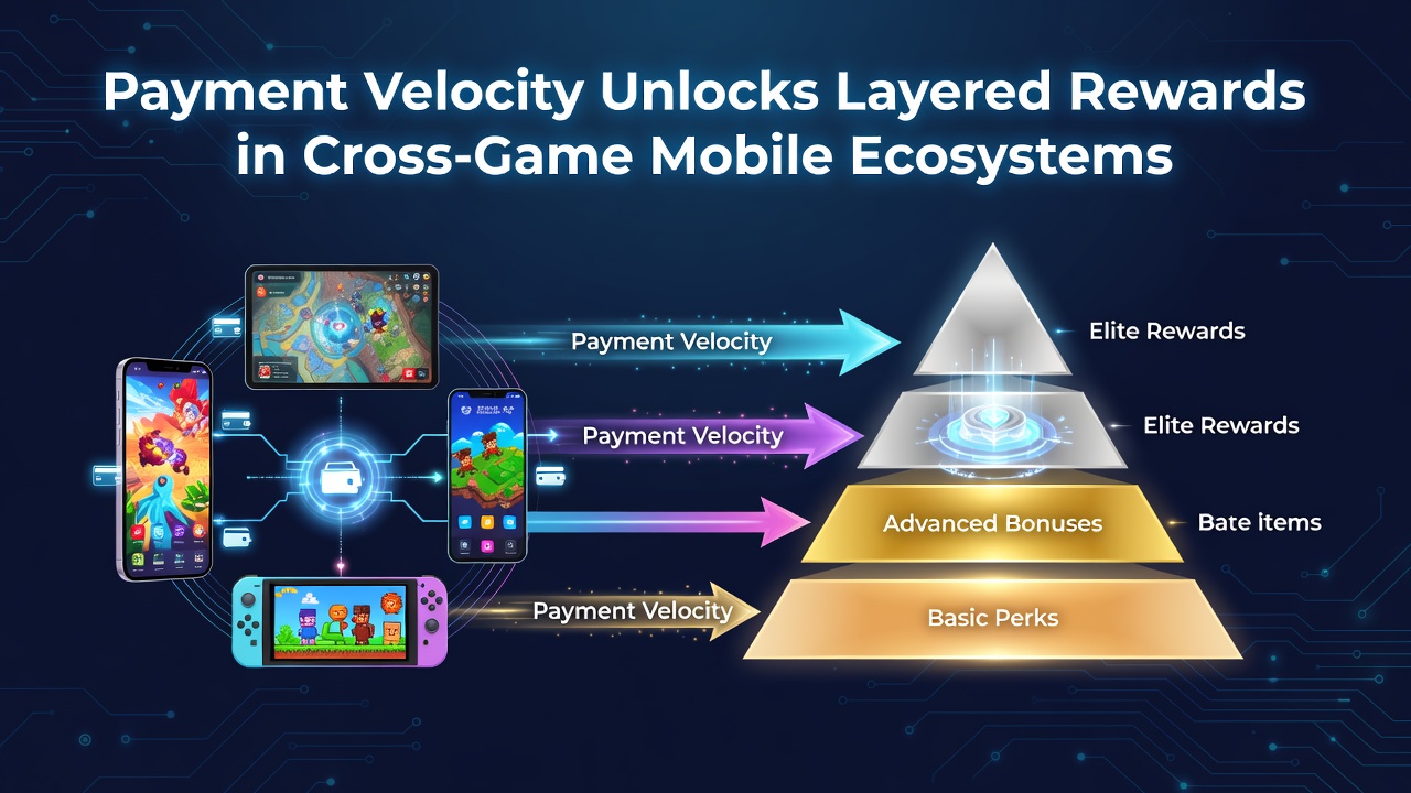 Illustration of payment systems integrated into mobile casino applications showing transaction flows across multiple game types