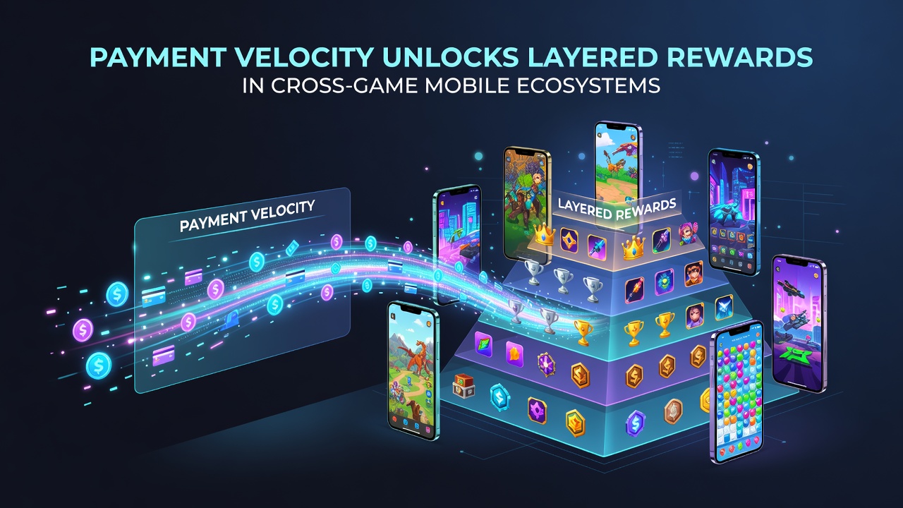 Diagram depicting layered reward progression from welcome bonuses through VIP tiers in mobile gaming platforms