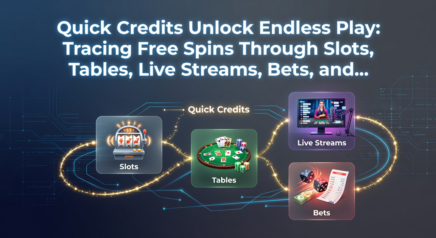Screenshot of a player interface displaying free spins cascading from slots into live dealer tables and VIP reward progression bars