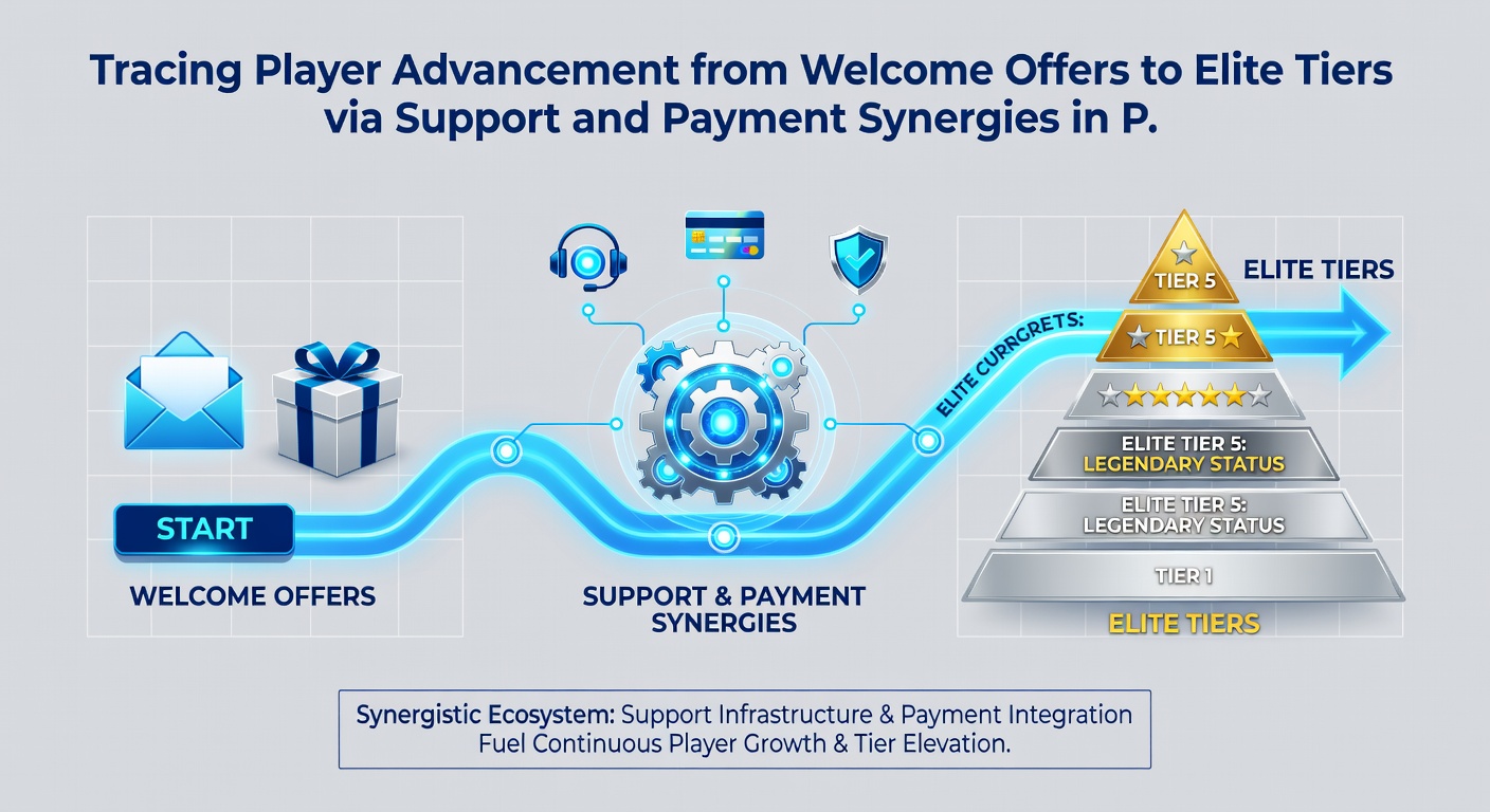 Player progression dashboard displaying loyalty tiers, support chat window, and synced payment history in a mobile app
