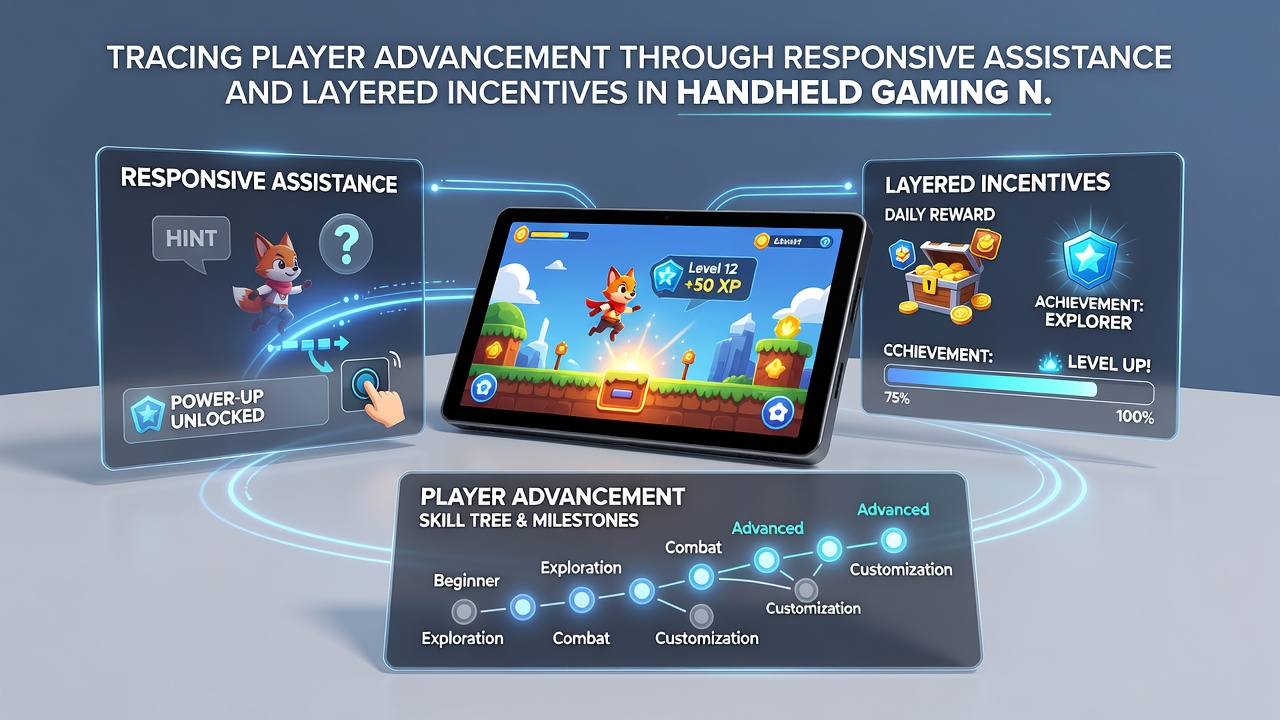 Players navigating incentive layers and support tools within mobile gaming networks on handheld devices